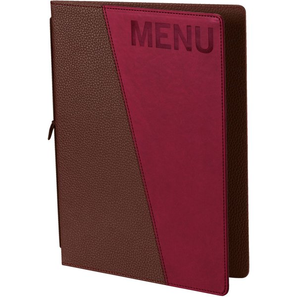 VEGA Porta menu Sully A4, con scritta MENU; A4, 25x34 cm (LxH); bordeaux