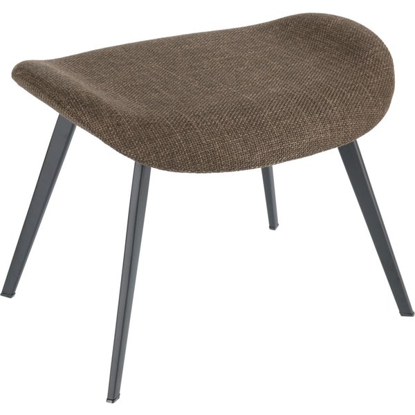 VEGA Repose-pieds Limea; 56x47x43 cm (lxPxH); Assise brun, Structure noir; rectangulaire