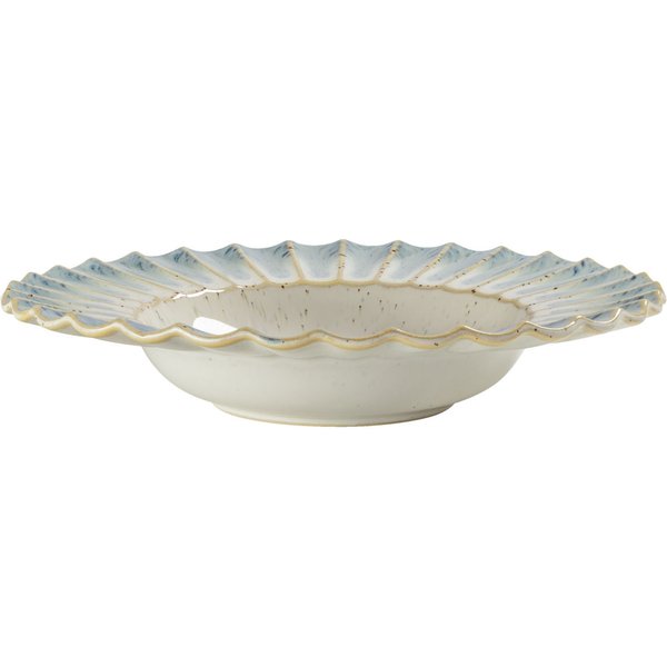 4x VEGA Assiette Flora creuse, avec aile; 30 cl, 24.3x4.6 cm (ØxH); bleu/beige; rond(e); 4 pièce(s) / Lot