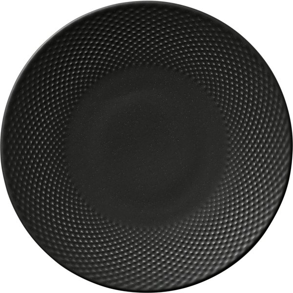 6x HEART&SOUL Assiette plate Pine Relief forme coupe ronde; 24x2.5 cm (ØxH); noir; rond(e); 6 pièce(s) / Lot