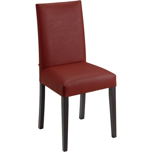 2x VEGA Chaise rembourrée Naples; 46.5x51x95.5 cm (lxPxH); Assise bordeaux, Structure teinté wengé; 2 pièce(s) / Lot