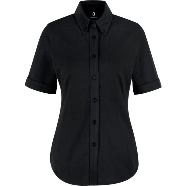 JOBELINE Chemisier femme Piqué manches courtes; Taille S; noir