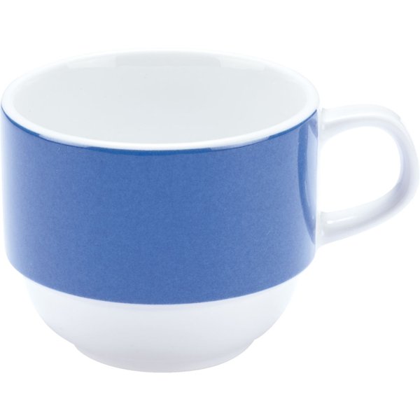 6x PULSIVA Tazza cappuccino Multi-Color; 160 ml, 7x6 cm (ØxH); bianco/blu; rotonda; 6 pz. / Pacco
