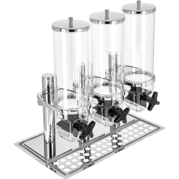 VEGA Distributeur de céréales Hamshire triple, GN 1/1, 3x 4l; 12 l, 53x32.5x56.2 cm (LxlxH); argenté