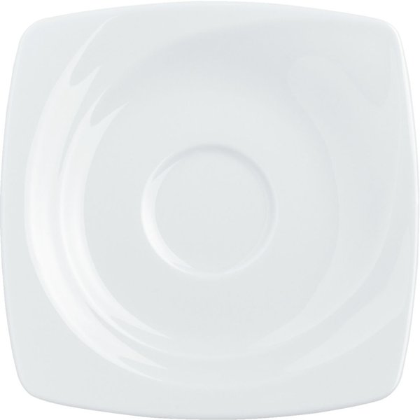 6x VEGA Sous-tasse café expresso Soria; 12x12 cm (Lxl); blanc; carré(e); 6 pièce(s) / Lot