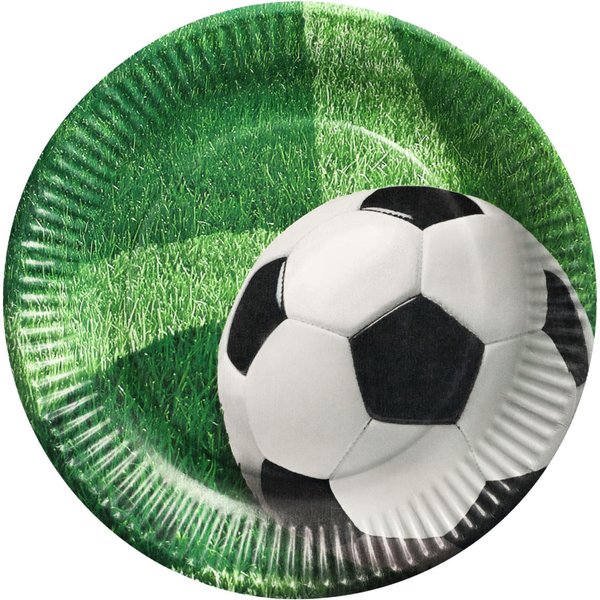 Assiette en carton Football PAPSTAR; 23 cm (Ø); blanc; rond(e); 200 pièce(s) / Lot