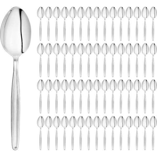 60x PULSIVA Pack avantage cuillère à café Basic; 13.7 cm (L); argenté, Poignée argenté; 60 pièce(s) / Lot