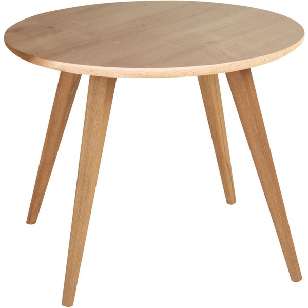 VEGA Table basse Duneo ronde; 45x60 cm (HxØ); Plateau chêne/naturel, Structure chêne/naturel; rond(e)