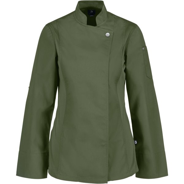 JOBELINE Giacca da cuoca Carter maniche lunghe; Taglia 48; verde oliva