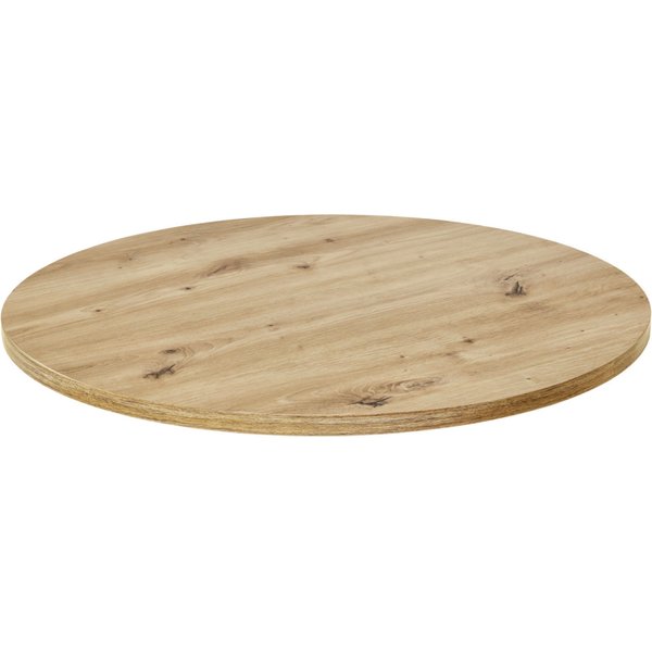 Plateau de table d'intérieur Maliana rond VEGA; 100 cm (Ø); chêne rustique; rond(e)