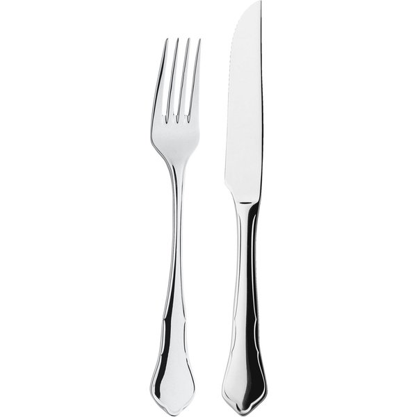 PULSIVA Set posate da bistecca Malaga II 24 pezzi; argento, manico argento