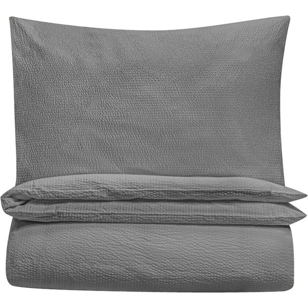 Set copripiumino e federa Avellino ERWIN M.; 135x200 cm (LxL), 80x80 cm (LxL); grigio