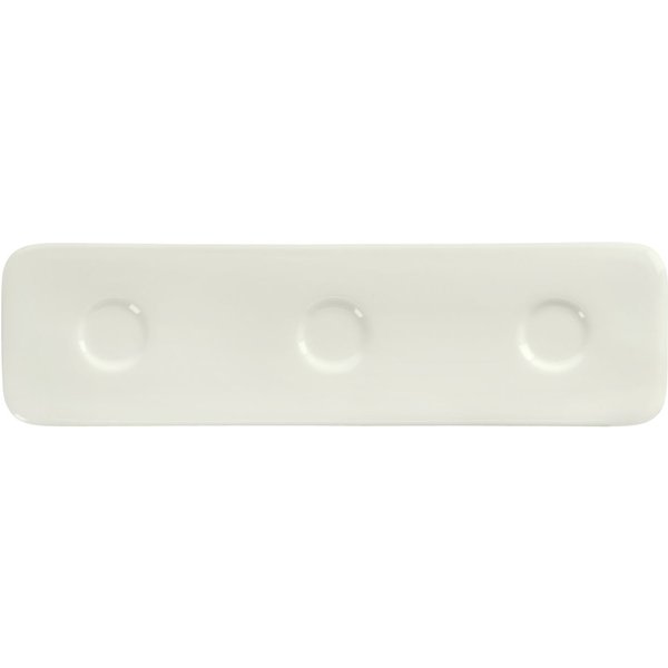 4x VEGA Assiette/plat Opus avec encoches; 0.35 l, 36.5x10.5x1.5 cm (LxlxH); ivoire; 4 pièce(s) / Lot