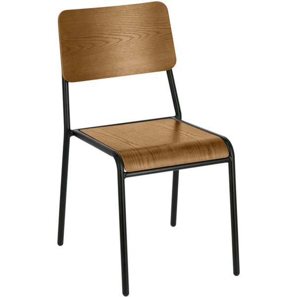 2x VEGA Sedia Claso; 41.5x52.5x82 cm (LxPxH); seduta marrone antico, struttura nero; 2 pz. / Pacco