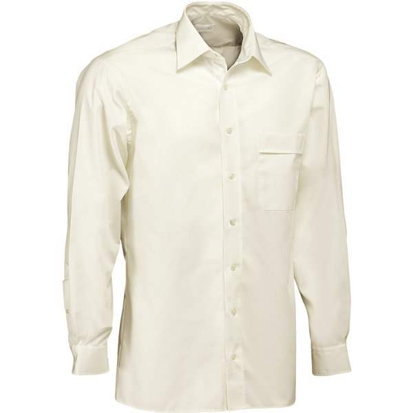 JOBELINE Camicia da uomo Marco maniche lunghe; Taglia 37/38; bianco crema