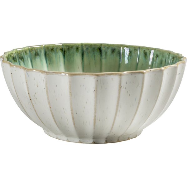 2x VEGA Ciotola Flora; 1100 ml, 18.8x7.9 cm (ØxH); verde/beige; rotonda; 2 pz. / Pacco