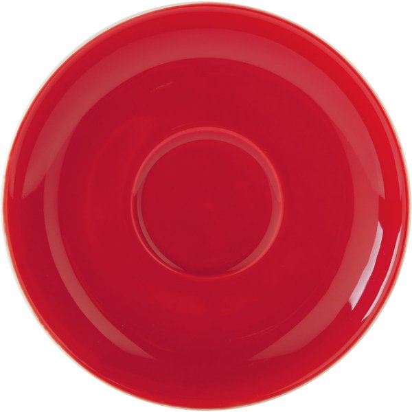 6x PULSIVA Piattino tazza cappuccino grande Joy 2.0; 16.5 cm (Ø); rosso; rotonda; 6 pz. / Pacco