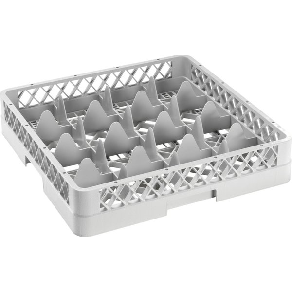 PULSIVA Casier de lavage verres 16 compartiments; 50x50x10 cm (lxPxH); gris