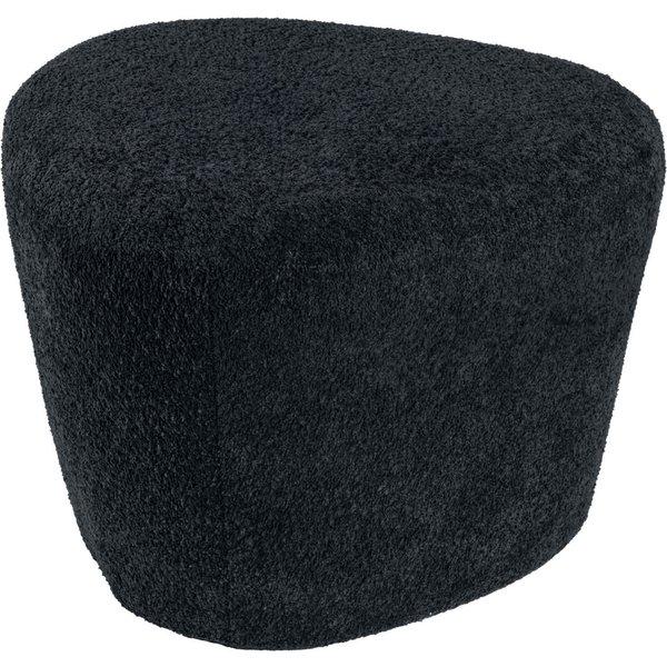 Pouf Norsk tissu bouclette VEGA; 43x43x46 cm (lxPxH); noir