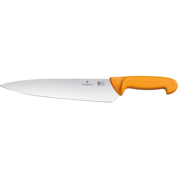 Victorinox Coltello da cucina Swibo lama dritta, manico giallo; lunghezza lama 21 cm, 35.6 cm (L); argento/arancione