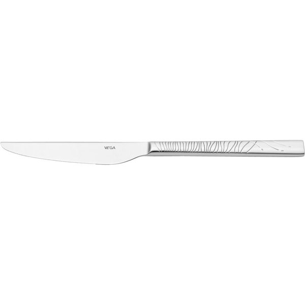 12x VEGA Couteau de table Strato; 22.4 cm (L); argenté, Poignée argenté; 12 pièce(s) / Lot