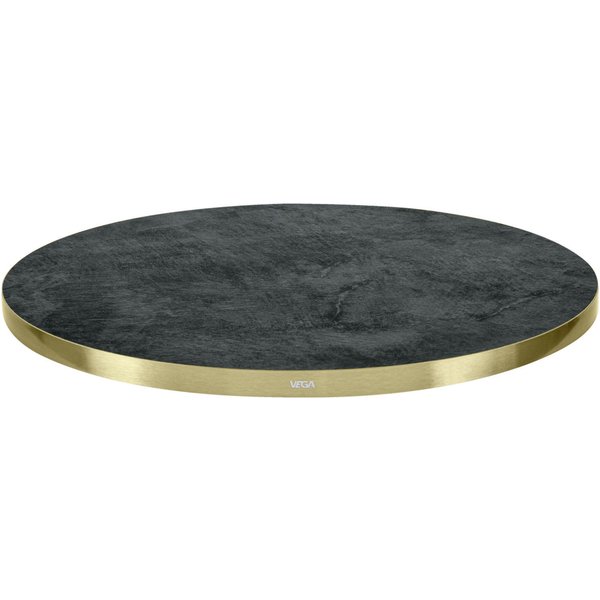 VEGA Plateau de table d'intérieur Marvani rond; 50x2.5 cm (ØxH); doré/noir; rond(e)