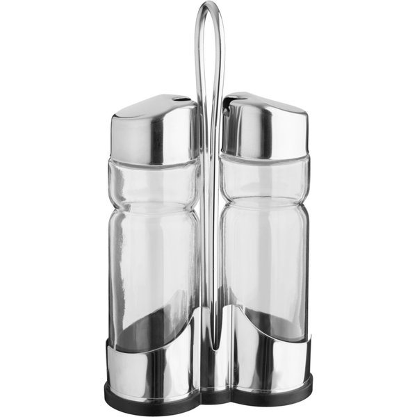 Ménagère huile/vinaigre Melilla Neo 3 pièces VEGA; 20 cl, 11.4x22x5.3 cm (lxHxP); argenté/transparent