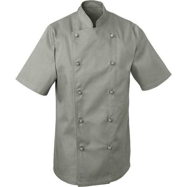 PULSIVA Veste de cuisine homme Paolo manches courtes; Taille 52; gris clair