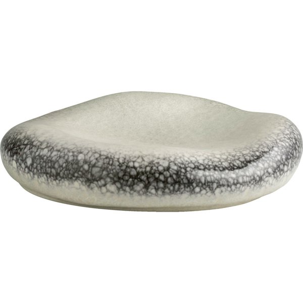 3x VEGA Assiette de présentation Showpiece Nagoya organique; 22x22x5 cm (LxlxH); blanc/gris; organique; 3 pièce(s) / Lot