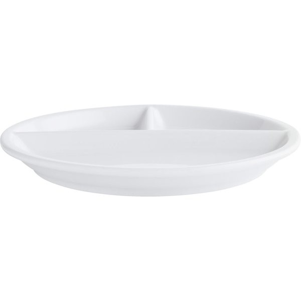 Assiette plate Stackora à 3 compartiments PULSIVA; 25.5 cm (Ø); blanc; rond(e); 6 pièce(s) / Lot