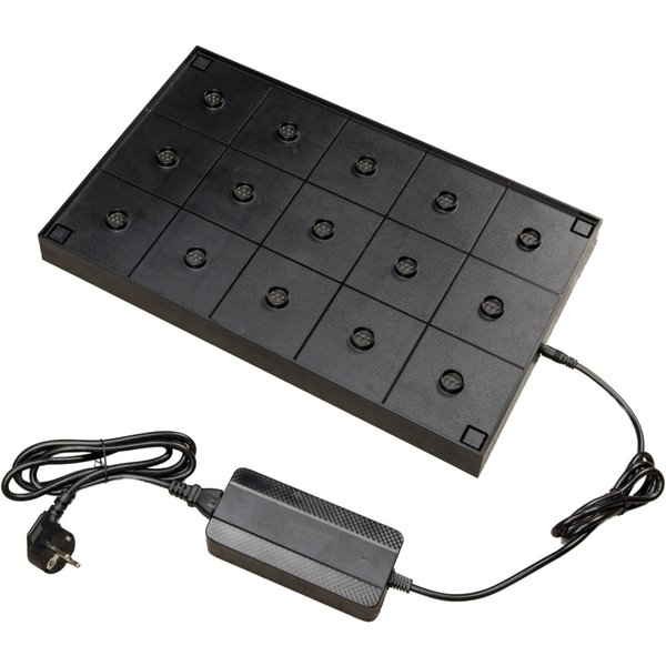 Station de charge pour 15 lampes Konstsmide; 47x29x4 cm (LxlxH); noir