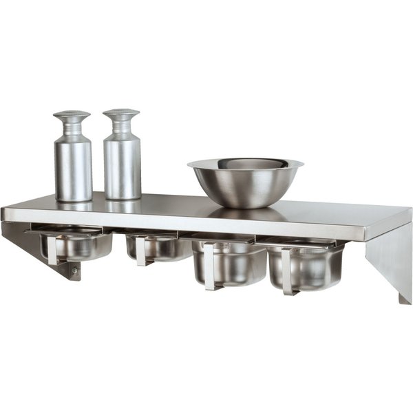 PULSIVA Ripiano portaspezie Torno; 80x30 cm (LxP); argento