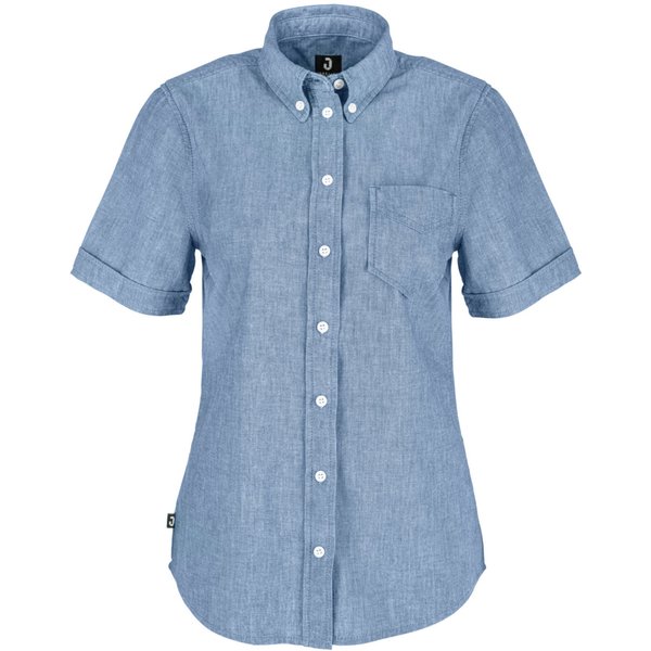 JOBELINE Chemisier femme Chambray manches courtes; Taille 52; bleu