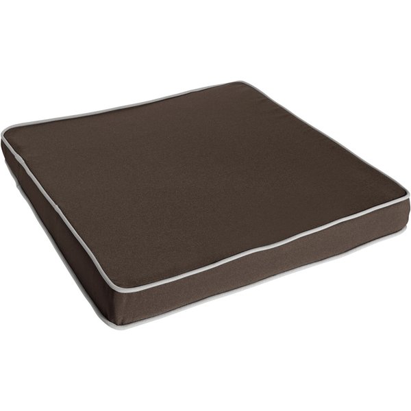 ERWIN M. Coussin de chaise Pago ; 40x40x4 cm (lxLxH); brun; carré(e)