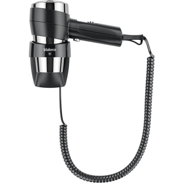 Asciugacapelli da parete per hotel Action Super Plus 1600 Valera; 11.5x18.5x25 cm (LxHxP); nero/argento