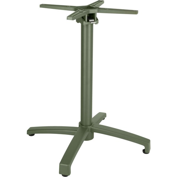Base per tavolo da esterno Taipa pieghevole VEGA; 66x66x72 cm (LxLxH); verde oliva