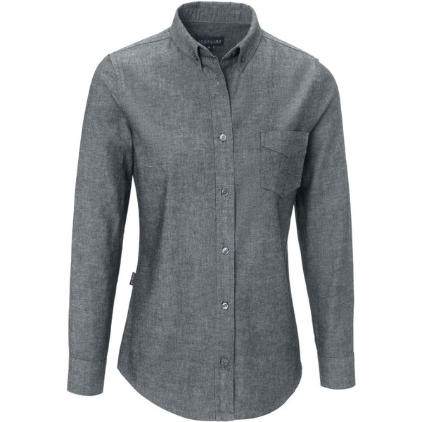 JOBELINE Camicetta maniche lunghe Chambray Maniche lunghe; Taglia 52; grigio