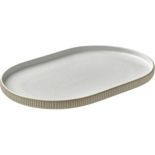 6x Playground Assiette/plat Nara Relief; 30x20x2.4 cm (LxlxH); blanc; 6 pièce(s) / Lot