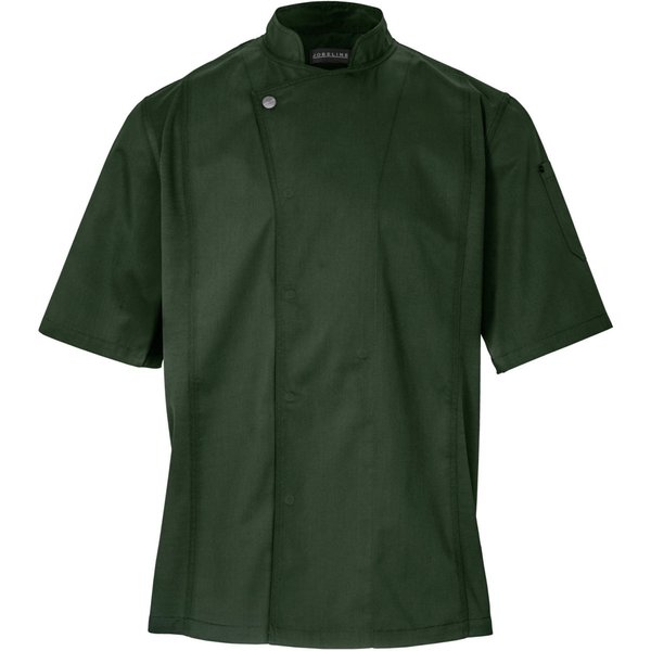 JOBELINE Veste de cuisine homme Carter manches courtes; Taille 48; olive foncé