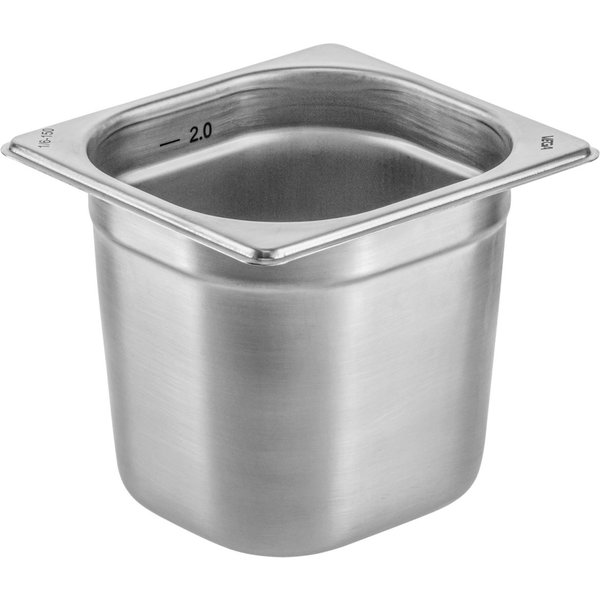 VEGA Contenitore gastronorm 1/6 Premium; GN 1/6, 2 l, 17.6x16.2x15 cm (LxLxP); argento