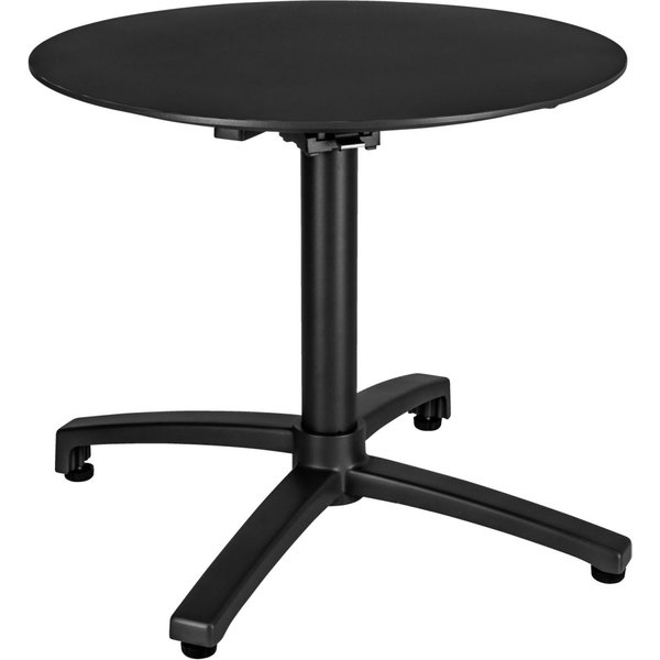 VEGA Table basse d'extérieur en aluminium Taipa ronde; 60x50 cm (ØxH); Plateau noir, Structure noir; rond(e)
