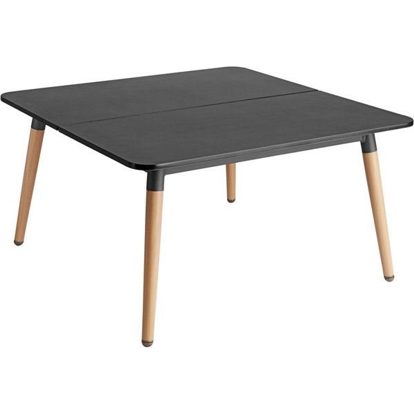 Table basse d'extérieur Gimani VEGA; 80x80x48 cm (LxlxH); Plateau anthracite, Structure brun; carré(e)