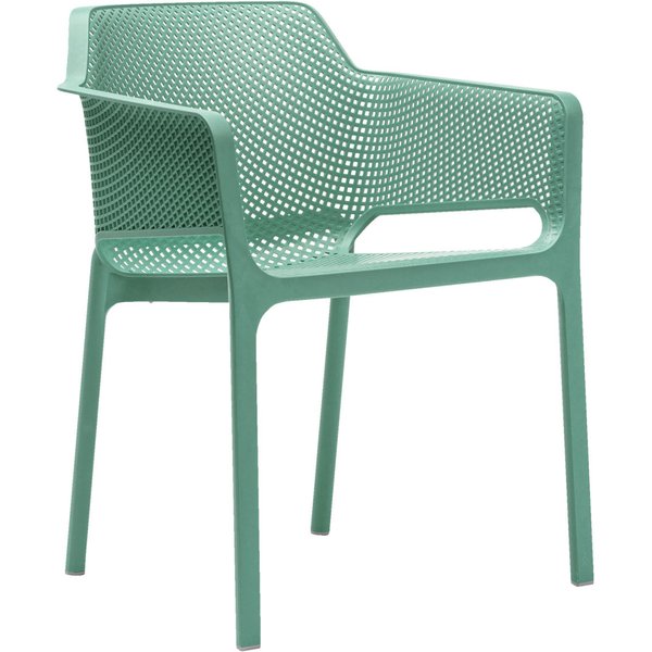 Chaise Net avec accoudoirs Nardi; 60.5x58.5x80 cm (lxPxH); vert d'eau; 4 pièce(s) / Lot