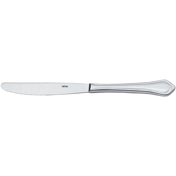 12x VEGA Coltello da tavola Chippendale forgiato; 22.6 cm (L); argento, manico argento; 12 pz. / Pacco