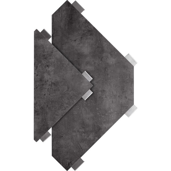 Bar mobile d'extérieur Baruba élément d'angle intérieur VEGA; 78x56x115 cm (LxlxH); effet béton/anthracite