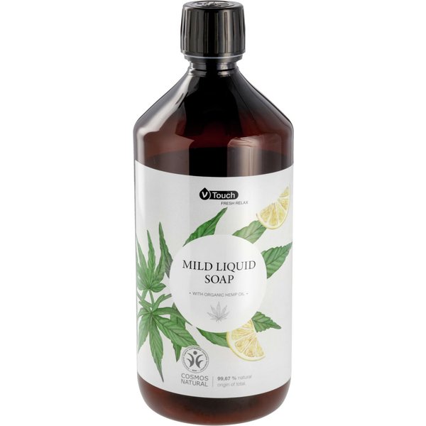 Sapone per hotel Fresh Relax flacone di ricarica V-Touch; 1000 ml; giallo; 6 pz. / Pacco