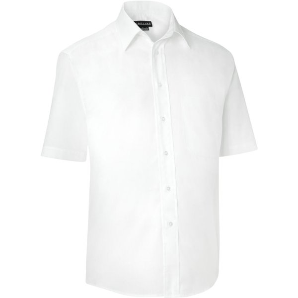 PULSIVA Camicia da uomo Riky maniche corte; Taglia 37/38; bianco