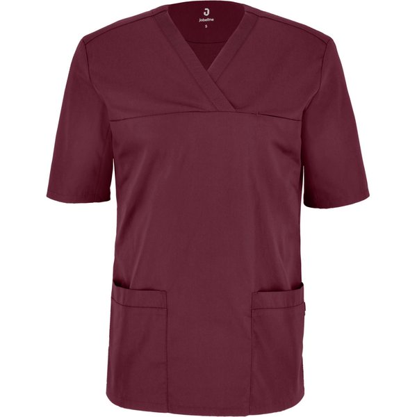 JOBELINE Camice sanitario da uomo Calva maniche corte; Taglia 3XL; rosso scuro