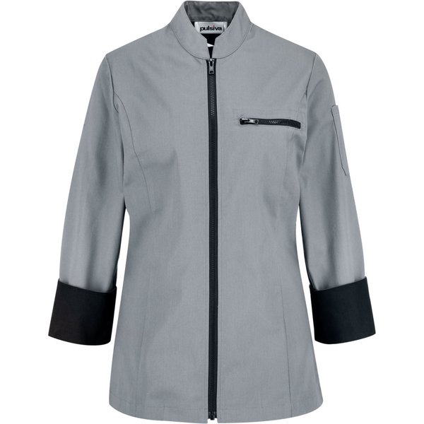 PULSIVA Veste de cuisine femme Lorenzo; Taille 36; gris