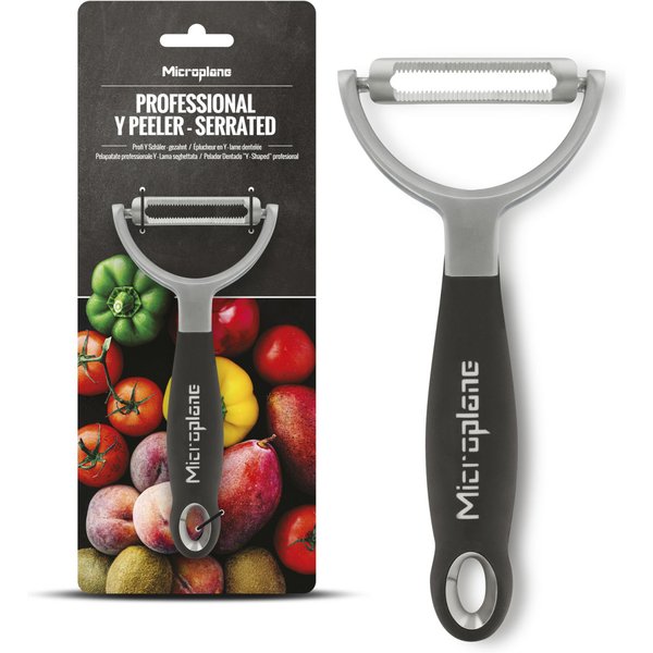 Microplane Éplucheur professionnel Serrated; 16.4x7.5x2.5 cm (LxlxH); noir